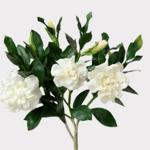 Premium Artificial Gardenia Flower Branch- 19"