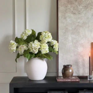 Large Cream Green Hydrangea in Bailey Cream Vase Design
