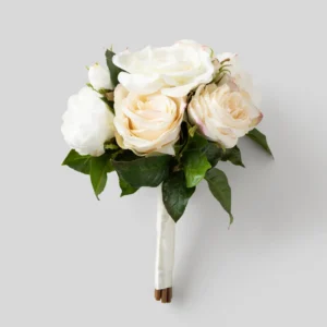 Destination Wedding Bouquet of Cream Roses - 13"