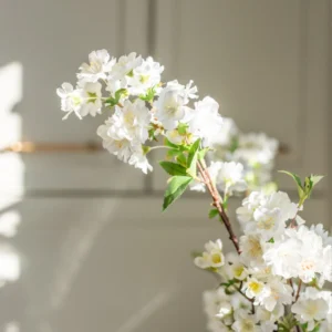 Alternative view of Cream White Artificial Cherry Blossom Branch - 36"